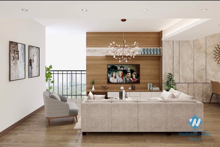 New renovation apartment for rent in E building, Ciputra Urban, Tay Ho district, Ha Noi